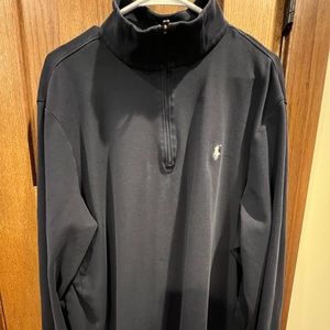 Navy blue Polo by Ralph Lauren 1/4 zip long sleeve. Size 2XL.